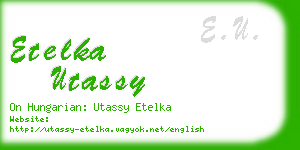 etelka utassy business card
